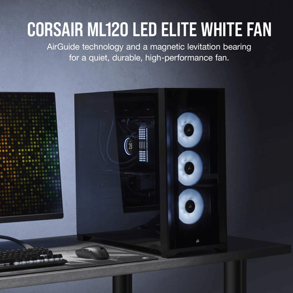 Corsair ML120 LED Elite 120mm White LED Cabinet Fan (Single Pack)
